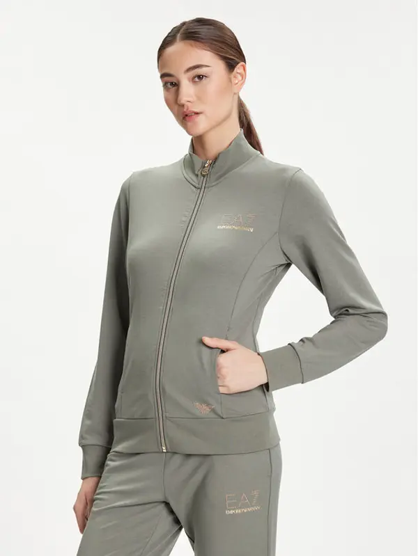 EA7 Emporio Armani EA7 Emporio Armani Majica dugih rukava 8NTM43 TJ9RZ U8142 Zelena Regular Fit