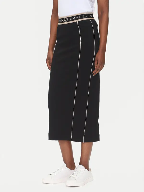 EA7 Emporio Armani EA7 Emporio Armani Midi suknja 7W000279 AF12501 UC001 Crna Regular Fit