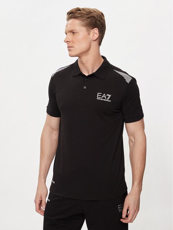 EA7 Emporio Armani EA7 Emporio Armani Polo 3DPF51 PJULZ 1200 Crna Regular Fit