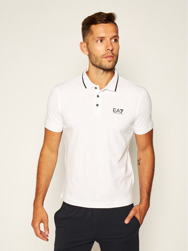 EA7 Emporio Armani EA7 Emporio Armani Polo 8NPF06 PJ04Z 1100 Bijela Regular Fit