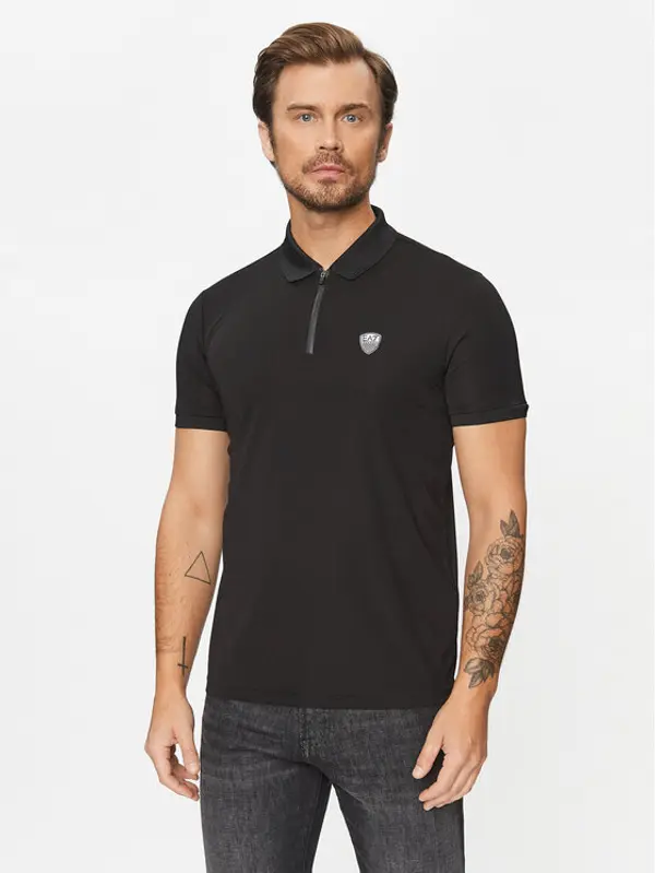 EA7 Emporio Armani EA7 Emporio Armani Polo 8NPF13 PJRGZ 1200 Crna Regular Fit