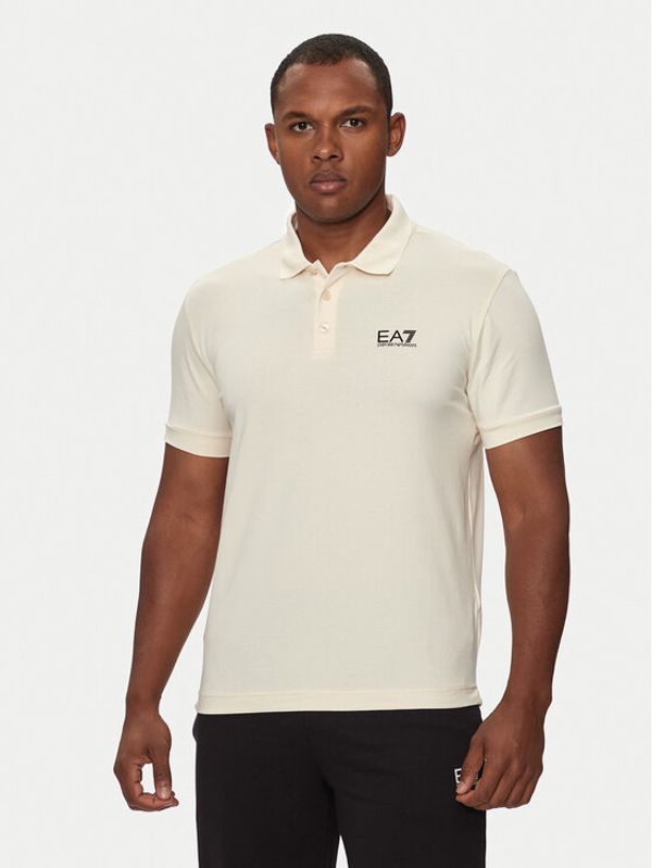 EA7 Emporio Armani EA7 Emporio Armani Polo 8NPF14 PJVQZ 1713 Bež Regular Fit