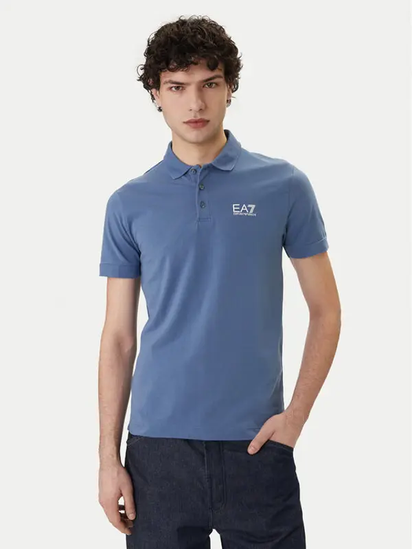 EA7 Emporio Armani EA7 Emporio Armani Polo 8NPF14 PJVQZ UB064 Plava Regular Fit