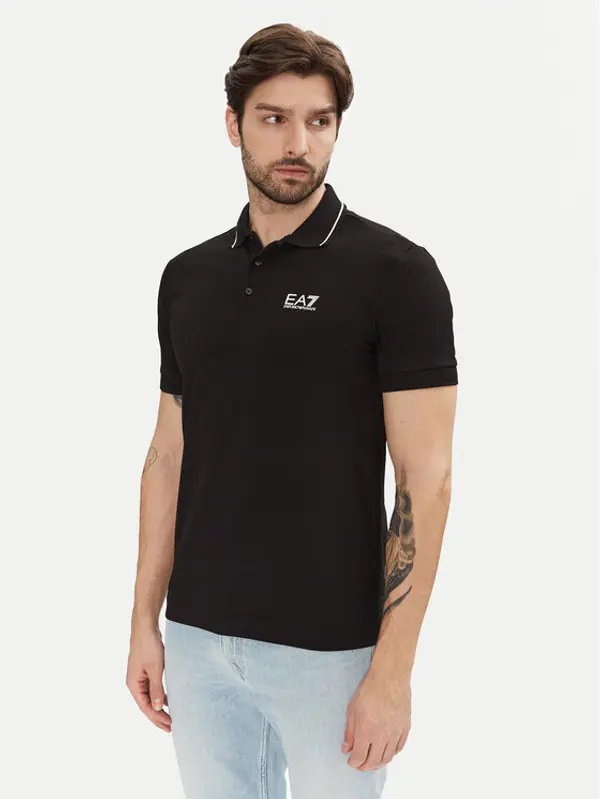 EA7 Emporio Armani EA7 Emporio Armani Polo 8NPF16 PJVUZ 1200 Crna Slim Fit