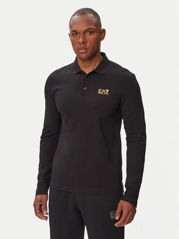 EA7 Emporio Armani EA7 Emporio Armani Polo 8NPF17 PJVUZ MC004 Crna Regular Fit