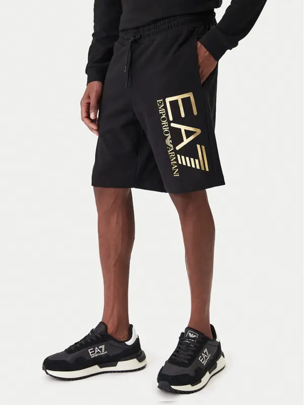 EA7 Emporio Armani EA7 Emporio Armani Sportske kratke hlače 7M001414 AF22266 MC004 Crna Regular Fit