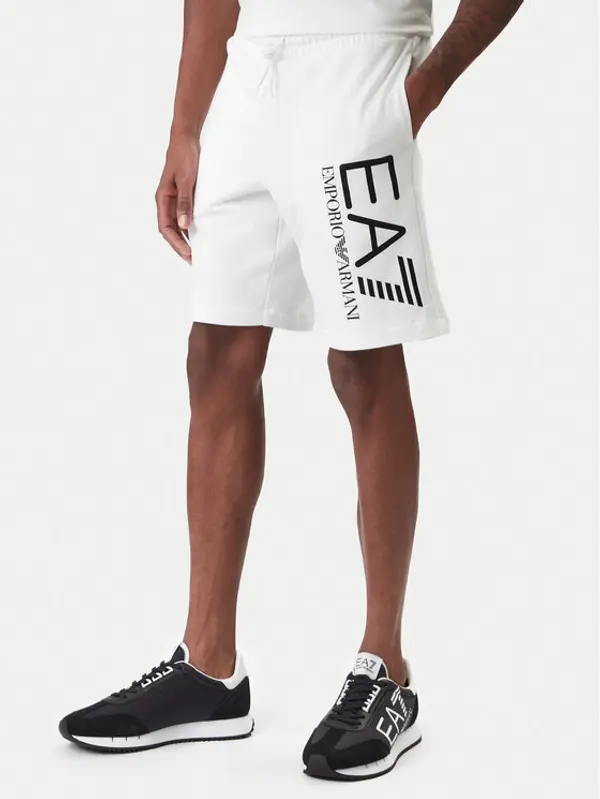 EA7 Emporio Armani EA7 Emporio Armani Sportske kratke hlače 7M001414 AF22266 U0002 Bijela Regular Fit