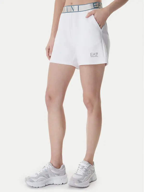 EA7 Emporio Armani EA7 Emporio Armani Sportske kratke hlače 7W001153 AF12501 Bijela Regular Fit