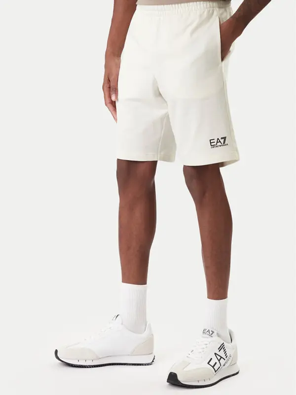 EA7 Emporio Armani EA7 Emporio Armani Sportske kratke hlače 8NPS65 PJVRZ U0004 Écru Regular Fit