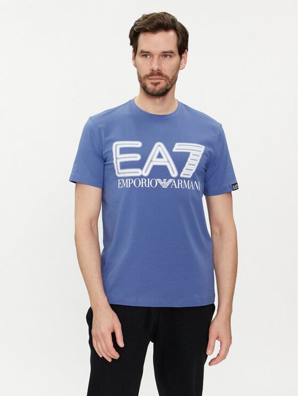 EA7 Emporio Armani EA7 Emporio Armani T-shirt 3DPT37 PJMUZ 1557 Plava Regular Fit