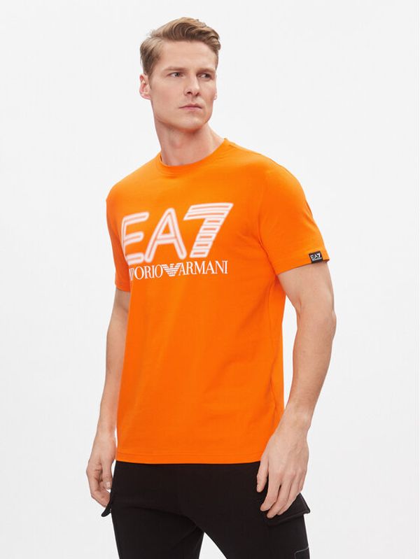 EA7 Emporio Armani EA7 Emporio Armani T-shirt 3DPT37 PJMUZ 1666 Narančasta Regular Fit