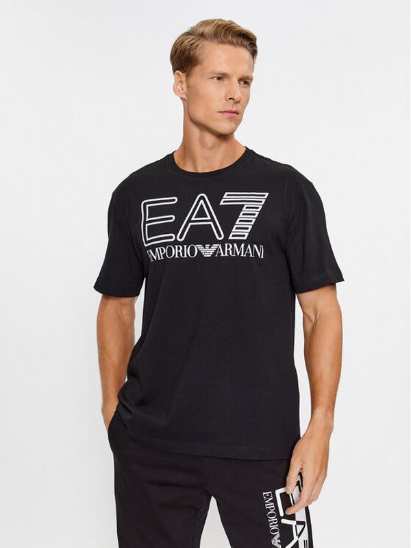 EA7 Emporio Armani EA7 Emporio Armani T-shirt 6RPT03 PJFFZ 1200 Crna Regular Fit