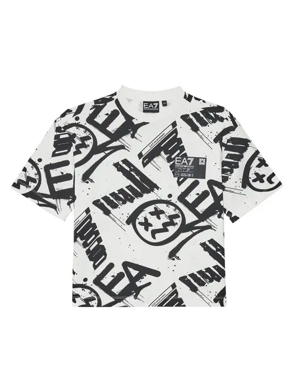 EA7 Emporio Armani EA7 Emporio Armani T-shirt 7B000059 AF12874 F0035 Écru Relaxed Fit