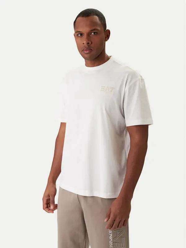 EA7 Emporio Armani EA7 Emporio Armani T-shirt 7M001402 AF22264 U0004 Écru Regular Fit