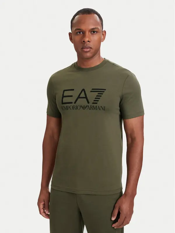 EA7 Emporio Armani EA7 Emporio Armani T-shirt 7M001412 AF22264 U7014 Tamno zelena Regular Fit