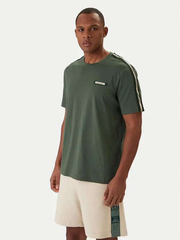 EA7 Emporio Armani EA7 Emporio Armani T-shirt 7M001476 AF10375 Zelena Regular Fit