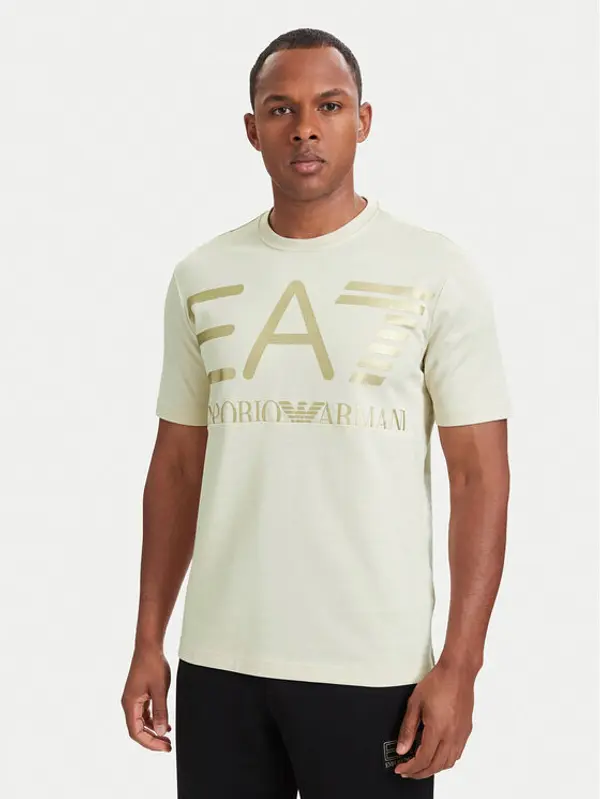 EA7 Emporio Armani EA7 Emporio Armani T-shirt 7M002200 AF27188 U1079 Bež Regular Fit