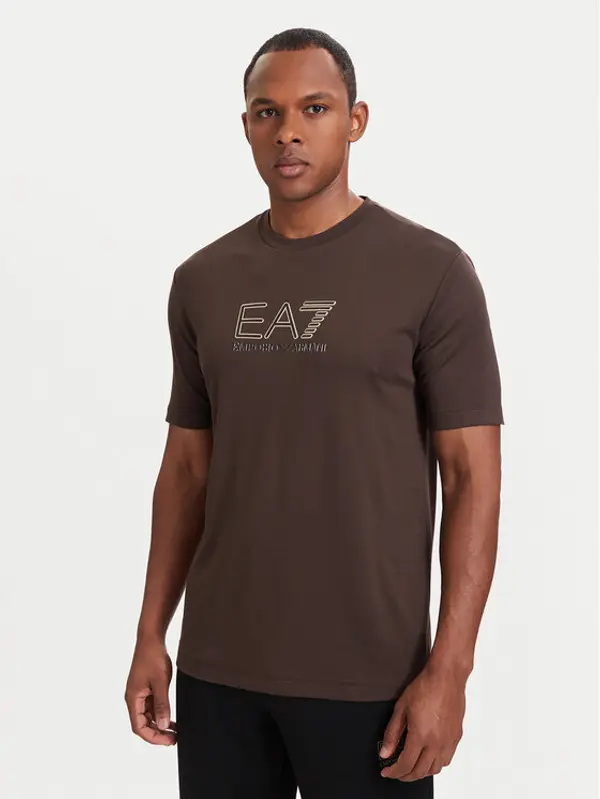 EA7 Emporio Armani EA7 Emporio Armani T-shirt 7M002239 AF13739 U6027 Smeđa Regular Fit