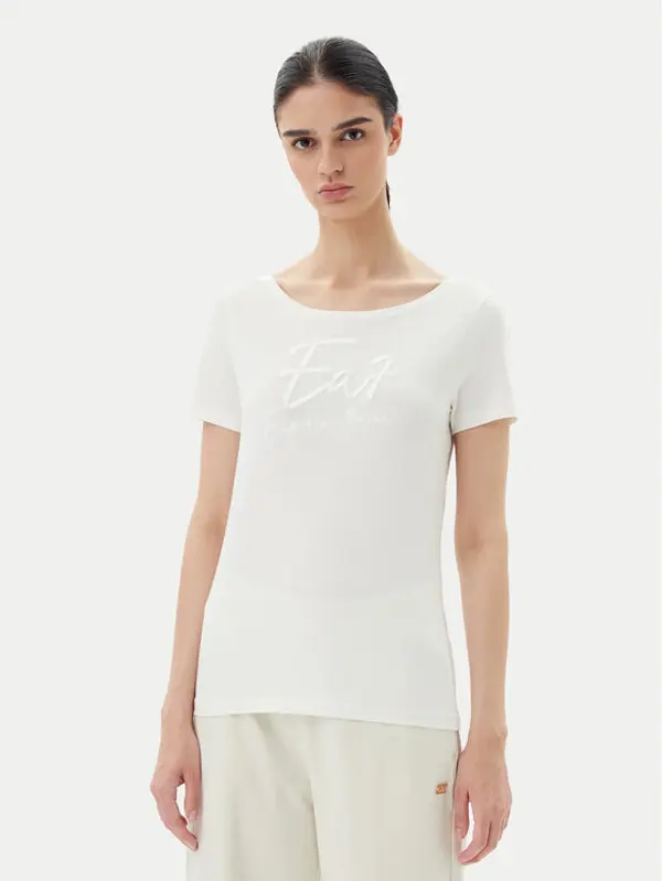 EA7 Emporio Armani EA7 Emporio Armani T-shirt 7W000184 AF10373 U0005 Écru Regular Fit