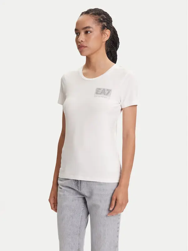 EA7 Emporio Armani EA7 Emporio Armani T-shirt 7W000492 AF10373 U0005 Écru Regular Fit