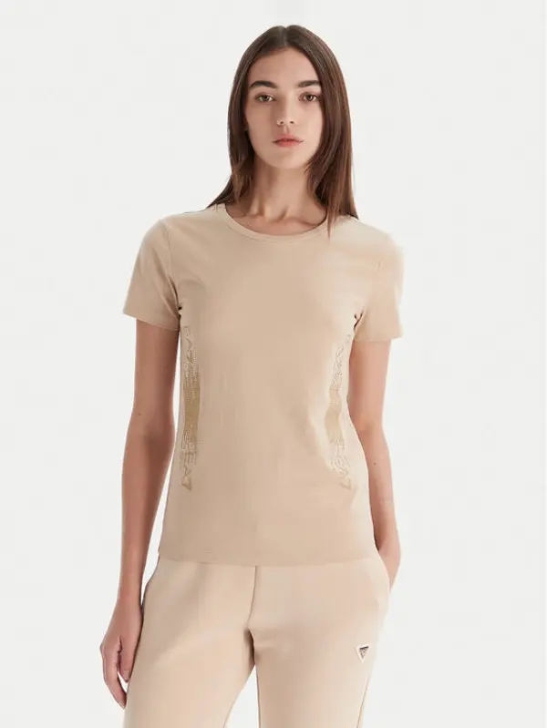 EA7 Emporio Armani EA7 Emporio Armani T-shirt 7W000521 AF12503 U1046 Bež Regular Fit