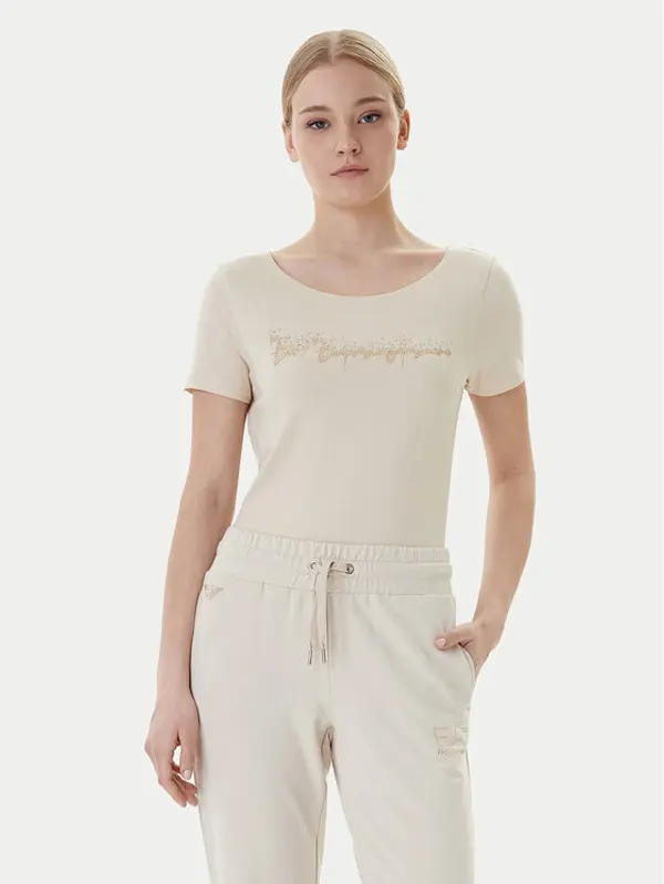 EA7 Emporio Armani EA7 Emporio Armani T-shirt 7W000978 AF10373 U1088 Bež Regular Fit