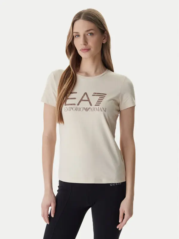 EA7 Emporio Armani EA7 Emporio Armani T-shirt 7W000993 AF18401 Bež Regular Fit