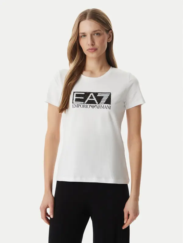 EA7 Emporio Armani EA7 Emporio Armani T-shirt 7W001093 AF10373 U0002 Bijela Regular Fit