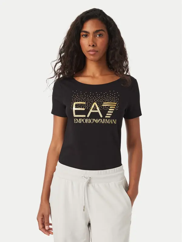 EA7 Emporio Armani EA7 Emporio Armani T-shirt 7W001444 AF10373 MC004 Crna Slim Fit