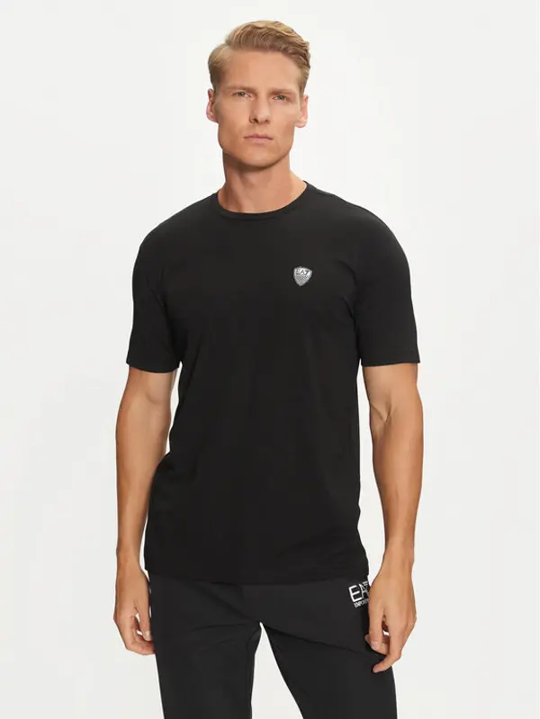 EA7 Emporio Armani EA7 Emporio Armani T-shirt 8NPT16 PJRGZ 1200 Crna Regular Fit