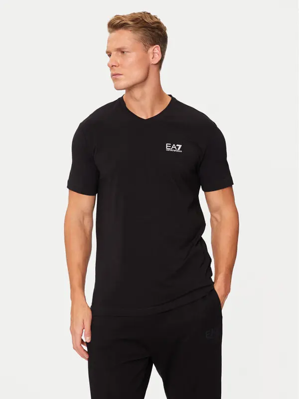EA7 Emporio Armani EA7 Emporio Armani T-shirt 8NPT27 PJVQZ 1200 Crna Regular Fit