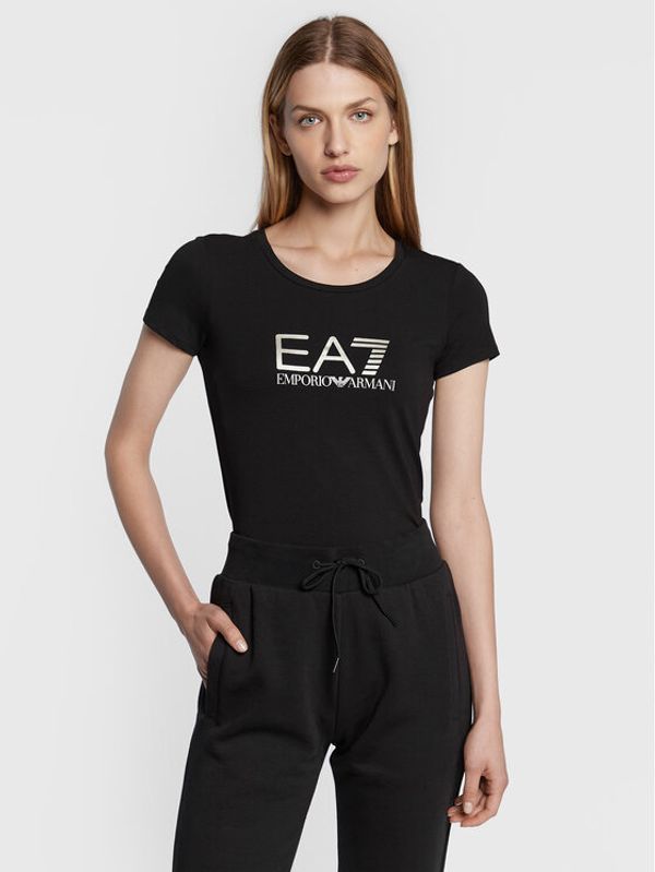 EA7 Emporio Armani EA7 Emporio Armani T-shirt 8NTT66 TJFKZ 0200 Crna Slim Fit