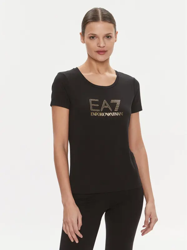 EA7 Emporio Armani EA7 Emporio Armani T-shirt 8NTT67 TJDQZ 1200 Crna Skinny Fit