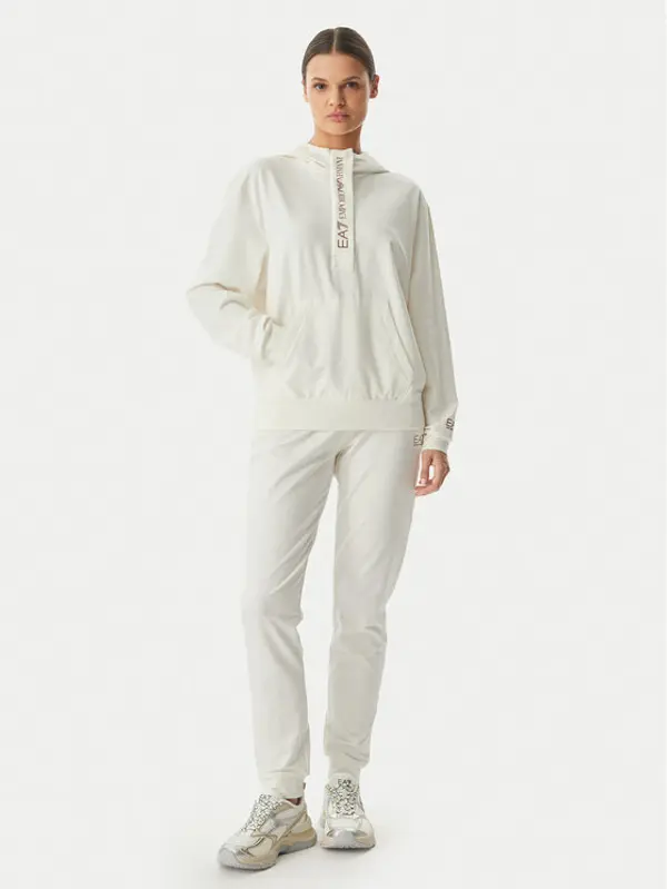 EA7 Emporio Armani EA7 Emporio Armani Trenerka 7W000117 AF13135 U0004 Krem Regular Fit