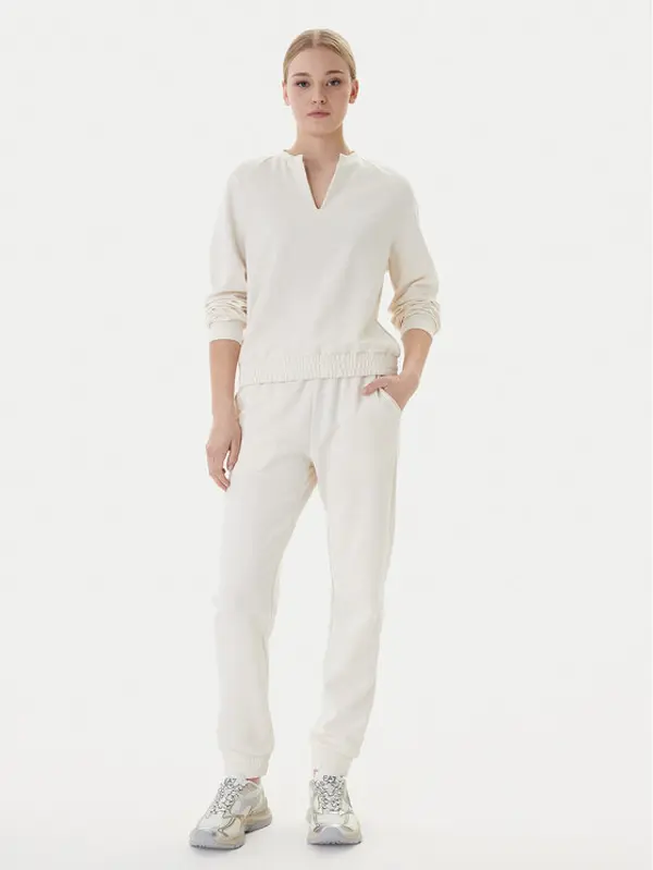 EA7 Emporio Armani EA7 Emporio Armani Trenerka 7W000976 AF12501 U0004 Écru Regular Fit