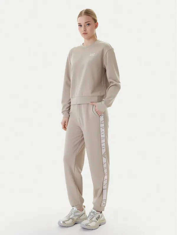EA7 Emporio Armani EA7 Emporio Armani Trenerka 7W001157 AF12501 U6225 Bež Regular Fit