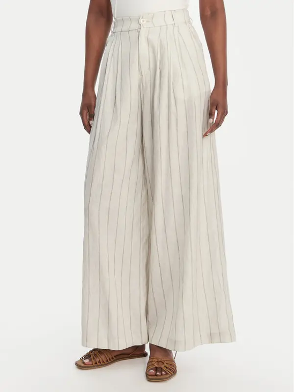 Eleh Eleh Hlače SS260272 Écru Relaxed Fit