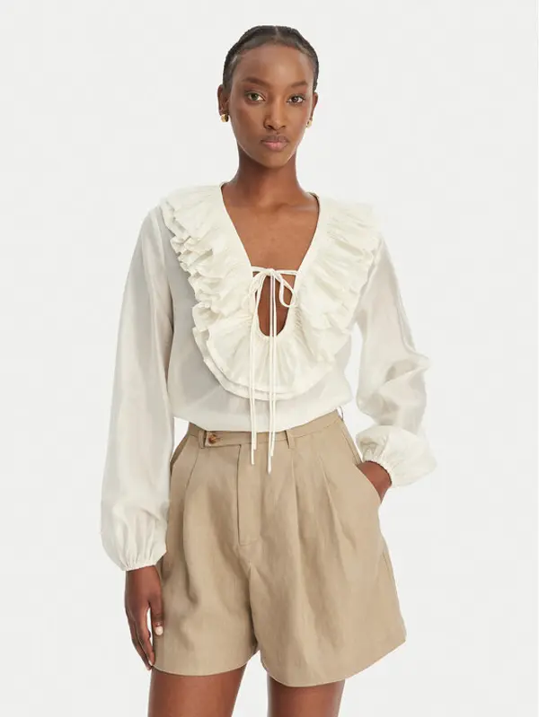 Eleh Eleh Majica SS260116 Krem Regular Fit