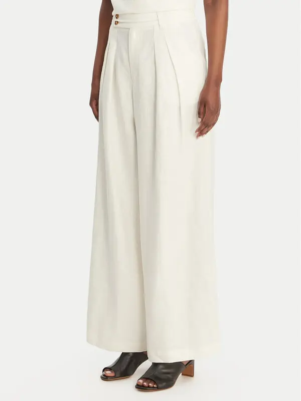 Eleh Eleh Palazzo hlače SS260318 Bijela Wide Leg