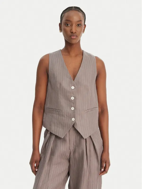Eleh Eleh Prsluk za odijelo SS260027 Siva Oversize