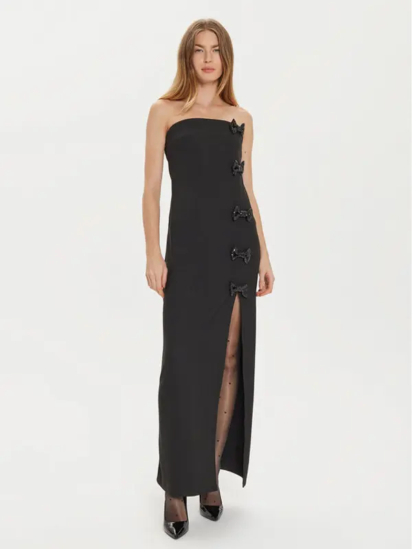 Eleh Eleh Večernja haljina E00306 Crna Slim Fit