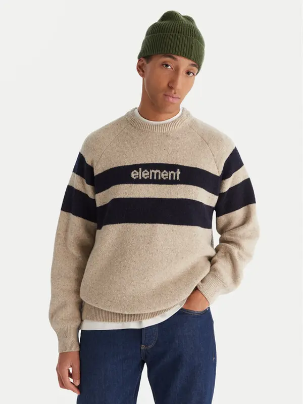Element Element Džemper 2000s RIB CR ELYSW00128 Bež Regular Fit