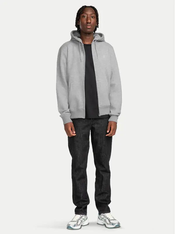 Element Element Majica dugih rukava Icon Embroidery ELYFT00199 Siva Regular Fit