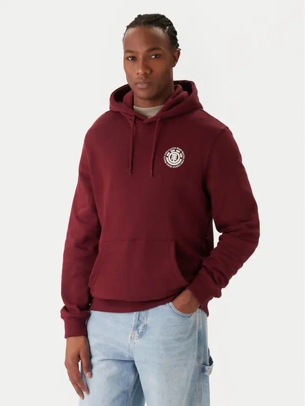 Element Element Majica dugih rukava Seal ELYSF00295 Tamnocrvena Regular Fit