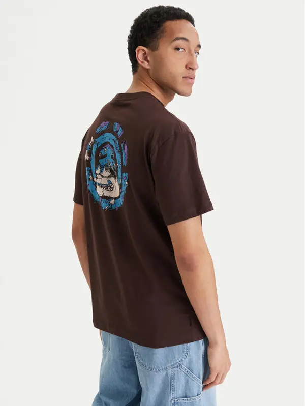 Element Element T-shirt Bad Doggie ELYZT00560 Smeđa Relaxed Fit