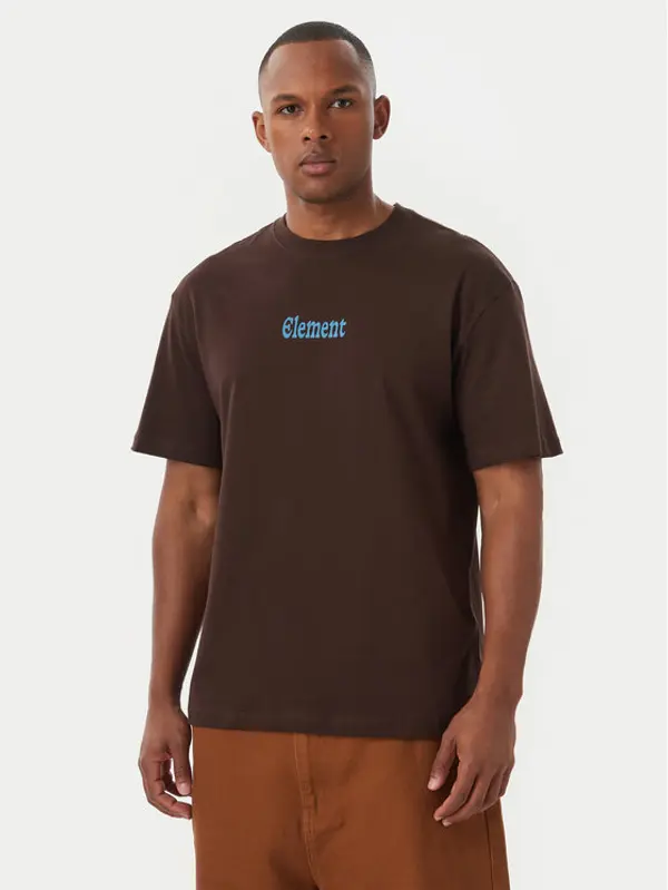 Element Element T-shirt Bad Doggie ELYZT00560 Tamno smeđa Regular Fit
