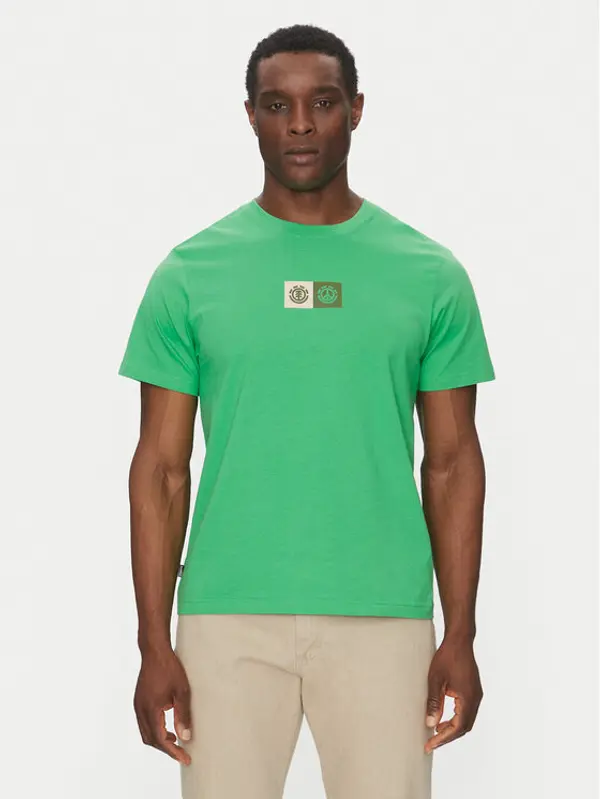 Element Element T-shirt ELYZT00492 Zelena Regular Fit