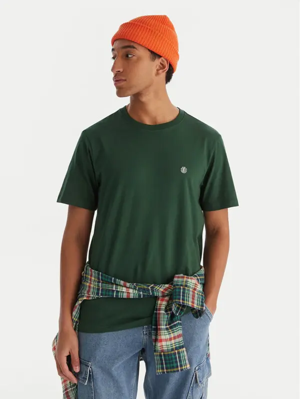 Element Element T-shirt Icon Embroidery ELYKT00168 Tamno zelena Regular Fit
