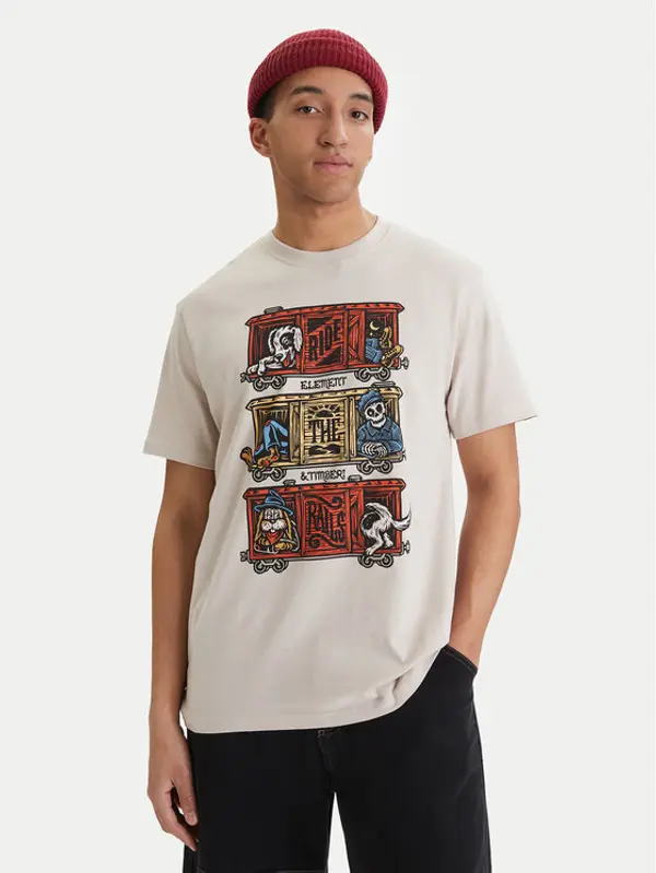 Element Element T-shirt Timber Boxcar ELYZT00574 Bež Regular Fit