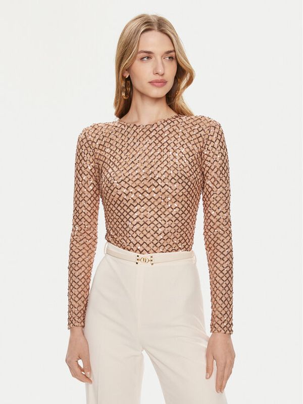 Elisabetta Franchi Elisabetta Franchi Bodi BO-014-42E2-6001 Smeđa Slim Fit